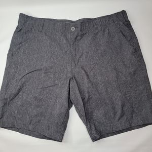 Swiss Tech Lightweight Charcoal Black Flat Front Shorts, NWOT, size 38